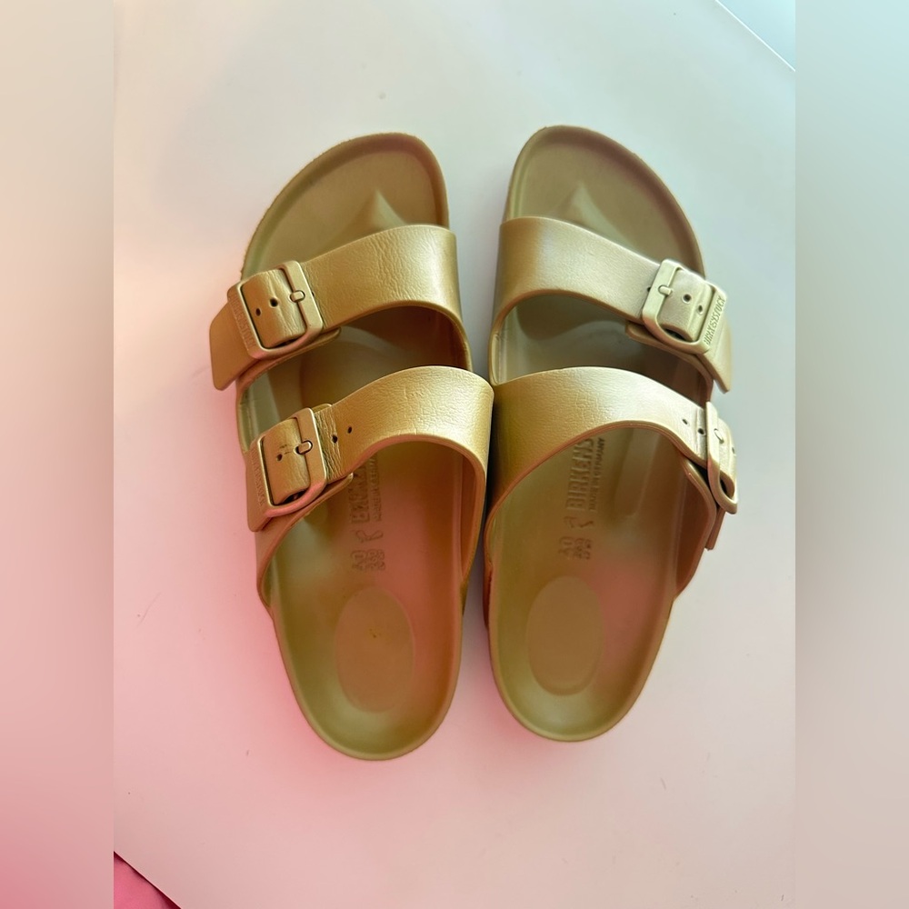 Birkenstock Arizona Essentials Sandals in Gold